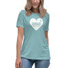 Hodgkin's Lymphoma Women's Heart Tee - JohnVsGBMHeather Blue LagoonS