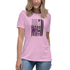 Hodgkin's Lymphoma Women's Ribbon Flag Tee - JohnVsGBMHeather Prism LilacS