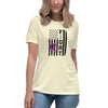 Hodgkin's Lymphoma Women's Ribbon Flag Tee - JohnVsGBMCitronS