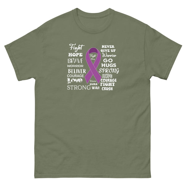 Hodgkin's Lymphoma Words Tee - JohnVsGBMMilitary GreenS