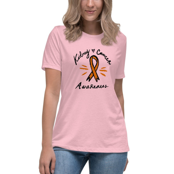 Kidney Cancer Women's Awareness Tee - JohnVsGBMPinkS