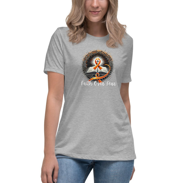 Kidney Cancer Women's Faith Tee - JohnVsGBMAthletic HeatherS