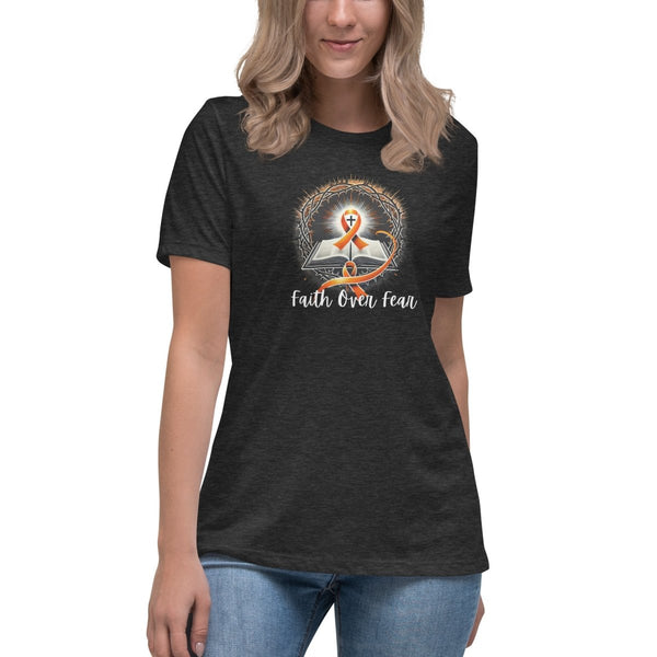 Kidney Cancer Women's Faith Tee - JohnVsGBMDark Grey HeatherS