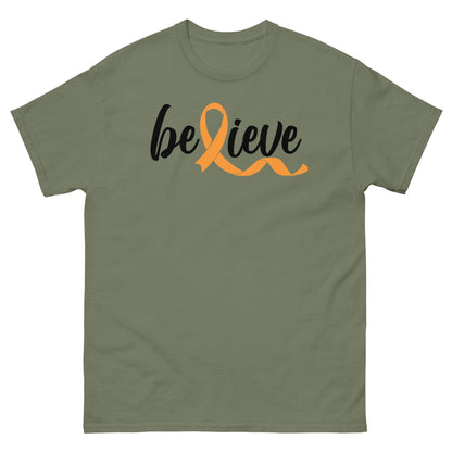 Leukemia Believe Tee - JohnVsGBMMilitary GreenS