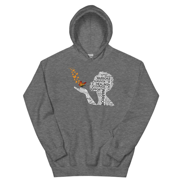 Leukemia Butterfly Hoodie - JohnVsGBMGraphite HeatherS