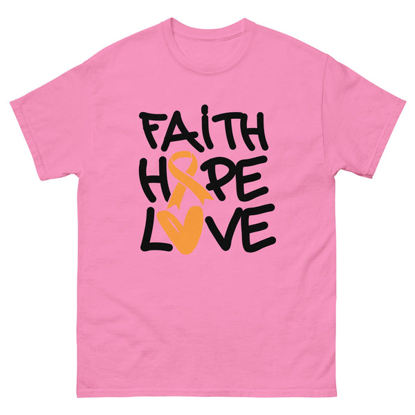 Leukemia Faith Love Tee - JohnVsGBMAzaleaS