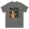 Leukemia Faith Love Tee - JohnVsGBMCharcoalS