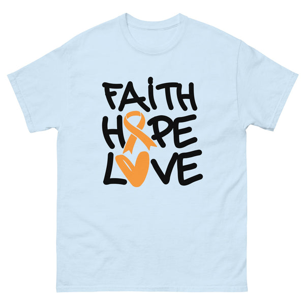 Leukemia Faith Love Tee - JohnVsGBMLight BlueS