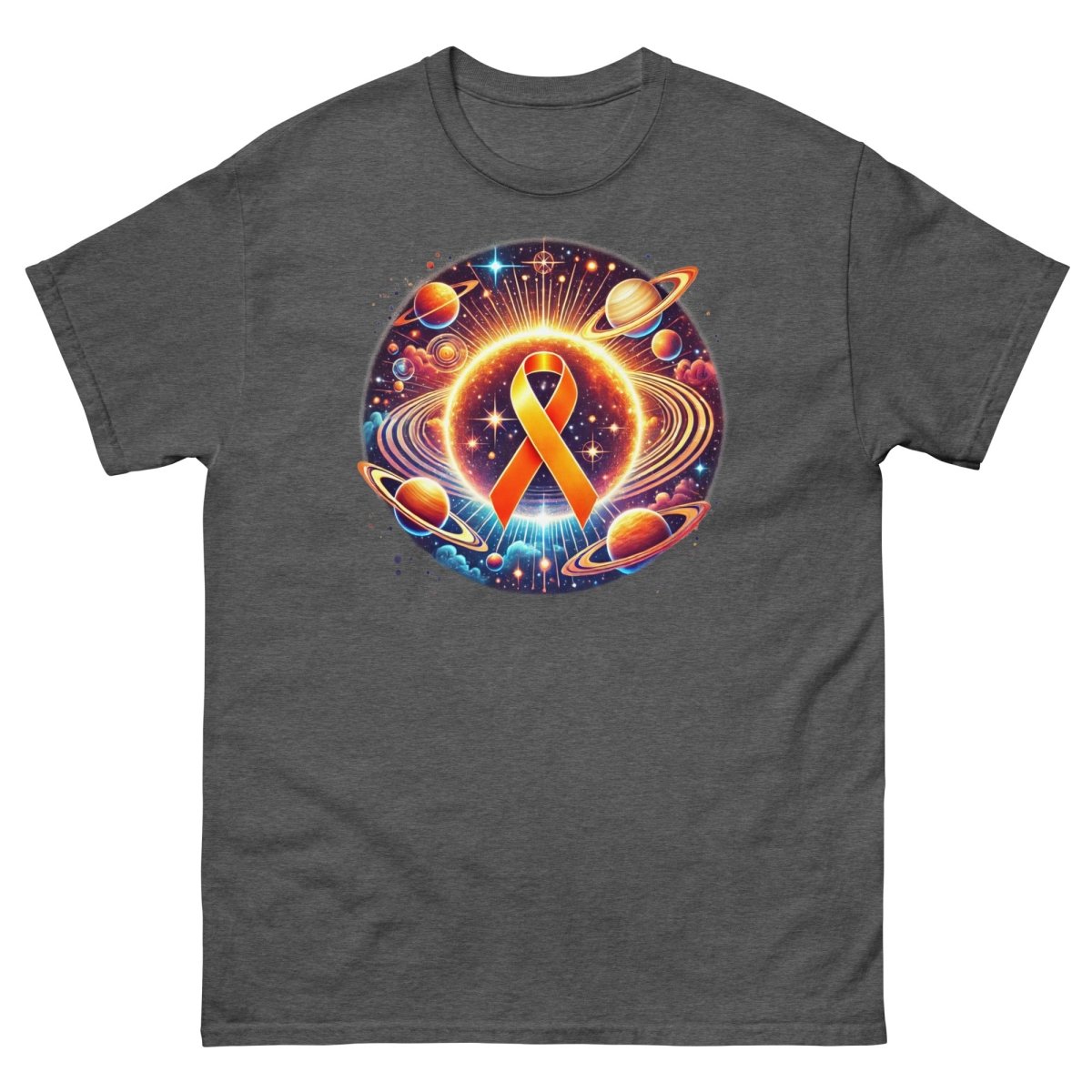 Leukemia Far Away Galaxy Tee - JohnVsGBMDark HeatherS