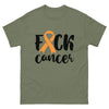 Leukemia FCK Cancer Tee - JohnVsGBMMilitary GreenS