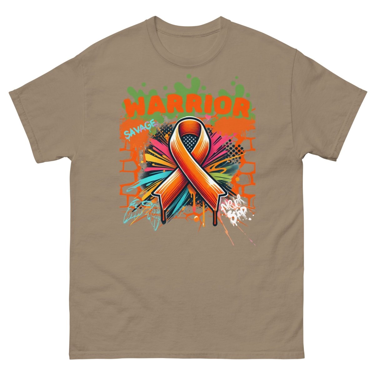 Leukemia Graffiti Ribbon Tee - JohnVsGBMBrown SavanaS