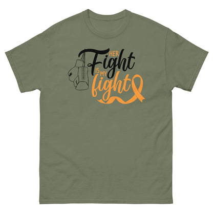 Leukemia Her Fight Tee - JohnVsGBMMilitary GreenS