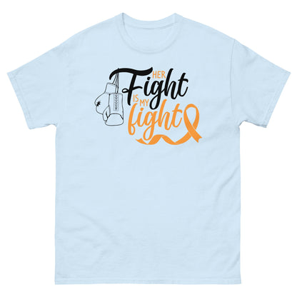 Leukemia Her Fight Tee - JohnVsGBMLight BlueS