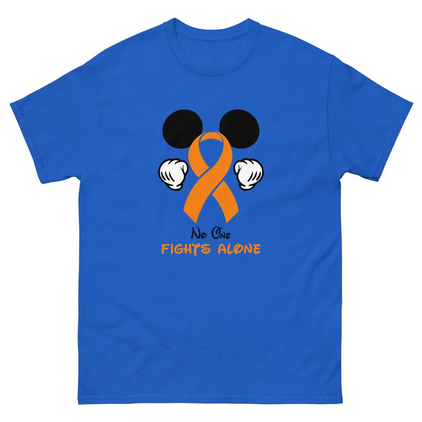 Leukemia Mickey Themed No One Fights Alone Tee - JohnVsGBMRoyalS