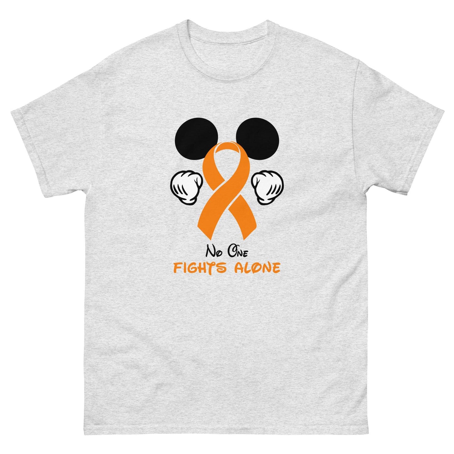 Leukemia Mickey Themed No One Fights Alone Tee - JohnVsGBMAshS