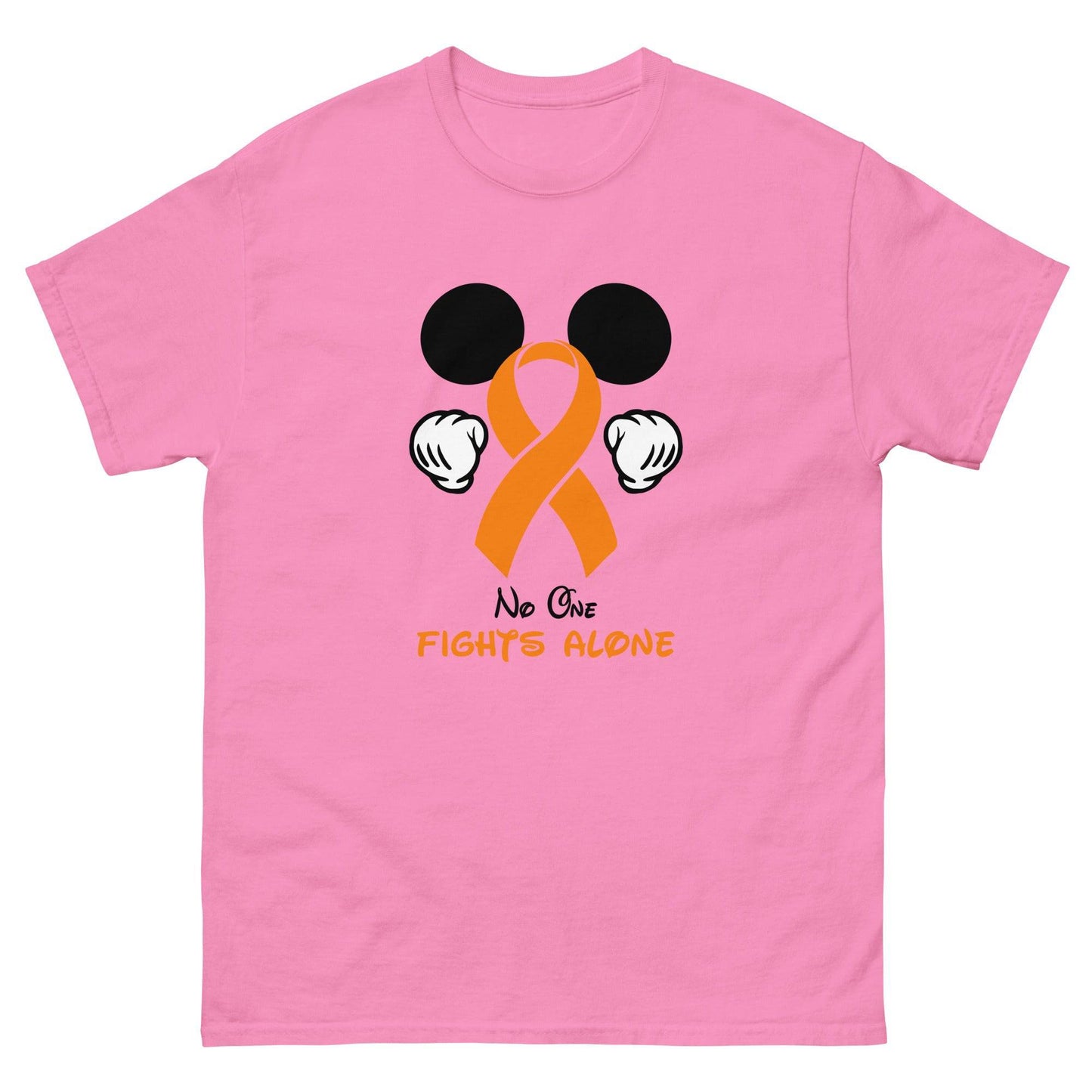 Leukemia Mickey Themed No One Fights Alone Tee - JohnVsGBMAzaleaS