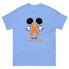 Leukemia Mickey Themed No One Fights Alone Tee - JohnVsGBMCarolina BlueS