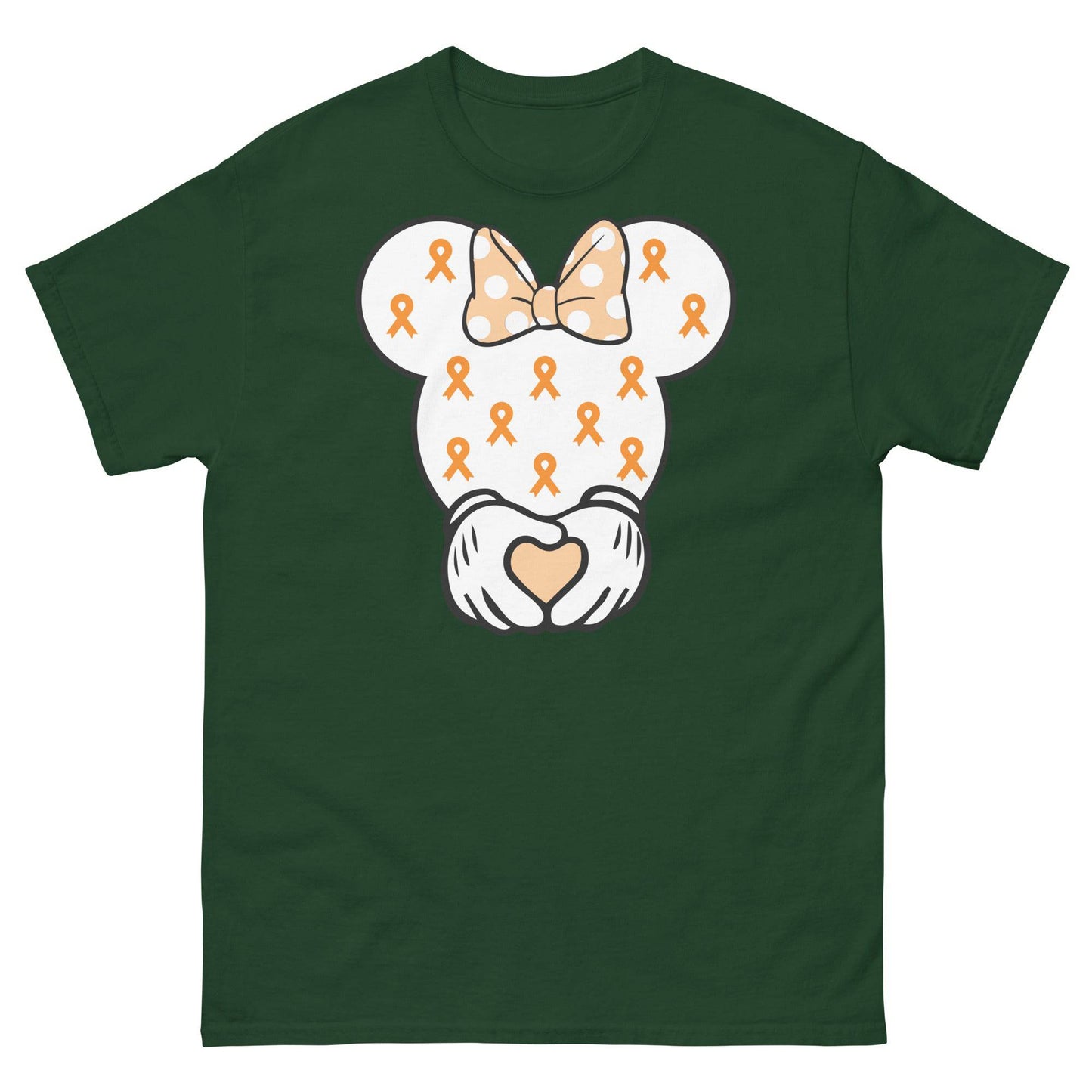 Leukemia Minnie Themed Head Tee - JohnVsGBMForest GreenS