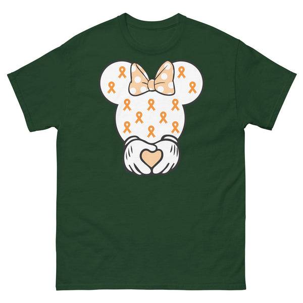 Leukemia Minnie Themed Head Tee - JohnVsGBMForest GreenS