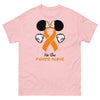 Leukemia Minnie Themed No One Fights Alone Tee - JohnVsGBMLight PinkS