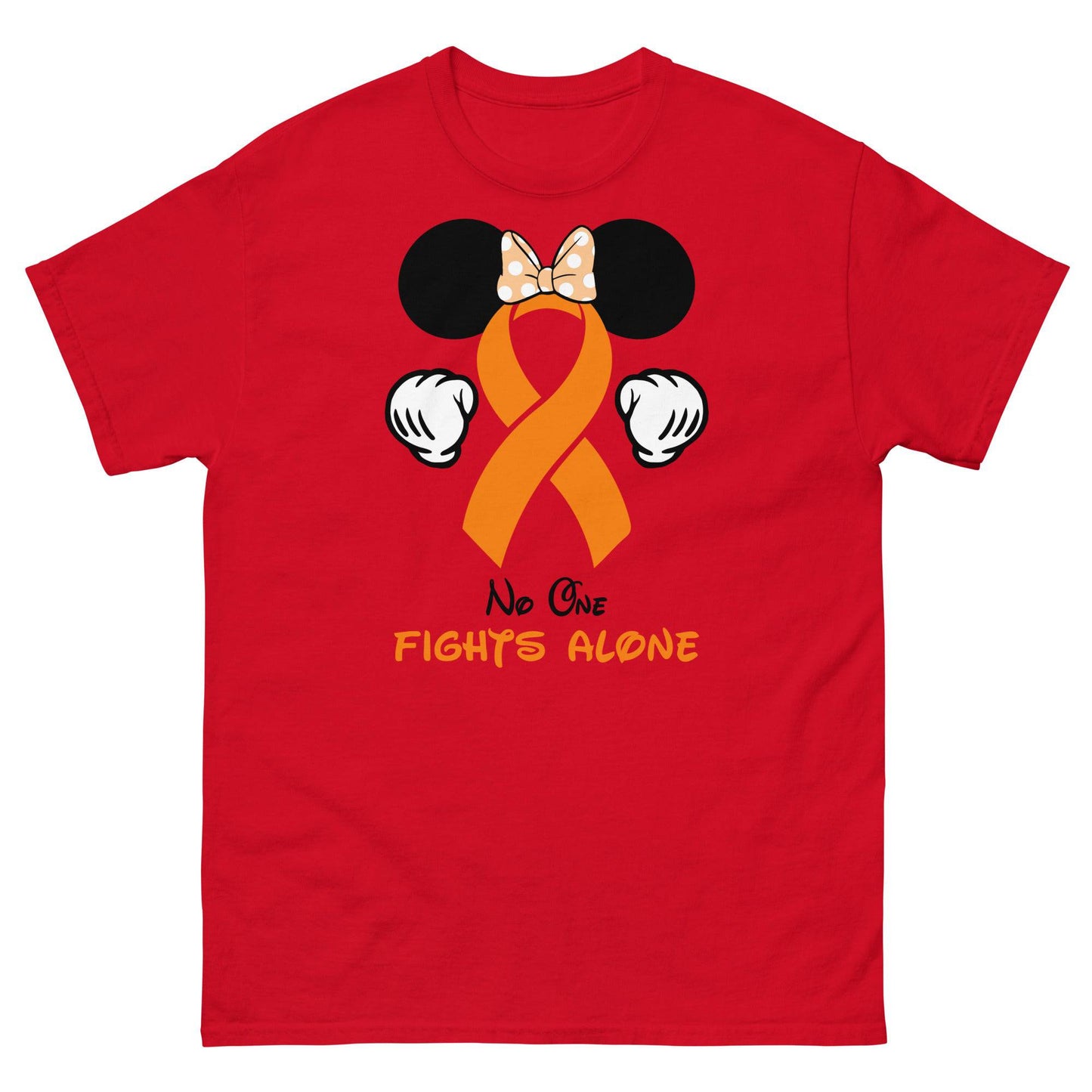 Leukemia Minnie Themed No One Fights Alone Tee - JohnVsGBMRedS