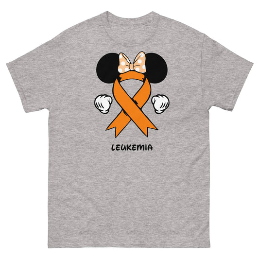 Leukemia Minnie Themed Tee - JohnVsGBMSport GreyS