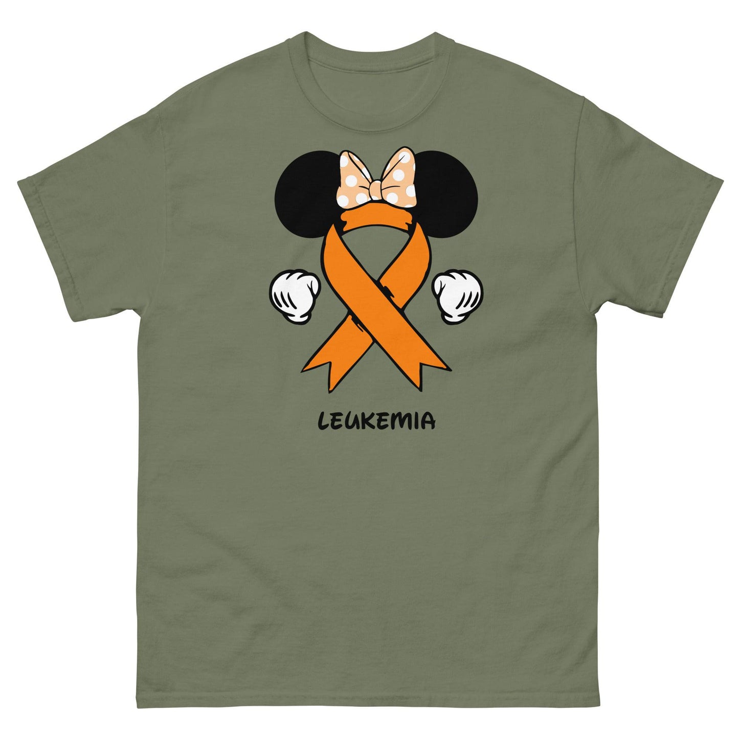 Leukemia Minnie Themed Tee - JohnVsGBMMilitary GreenS