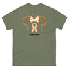 Leukemia Mouse Outline Tee - JohnVsGBMMilitary GreenS