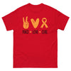 Leukemia Peace Love Cure Tee - JohnVsGBMRedS