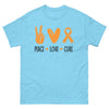 Leukemia Peace Love Cure Tee - JohnVsGBMSkyS