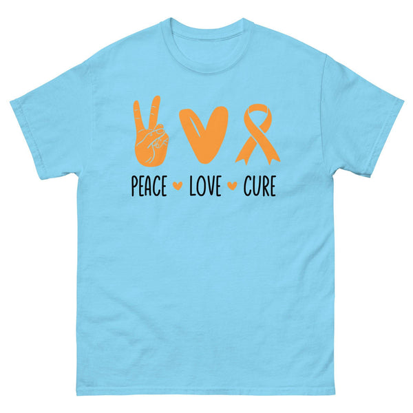 Leukemia Peace Love Cure Tee - JohnVsGBMSkyS