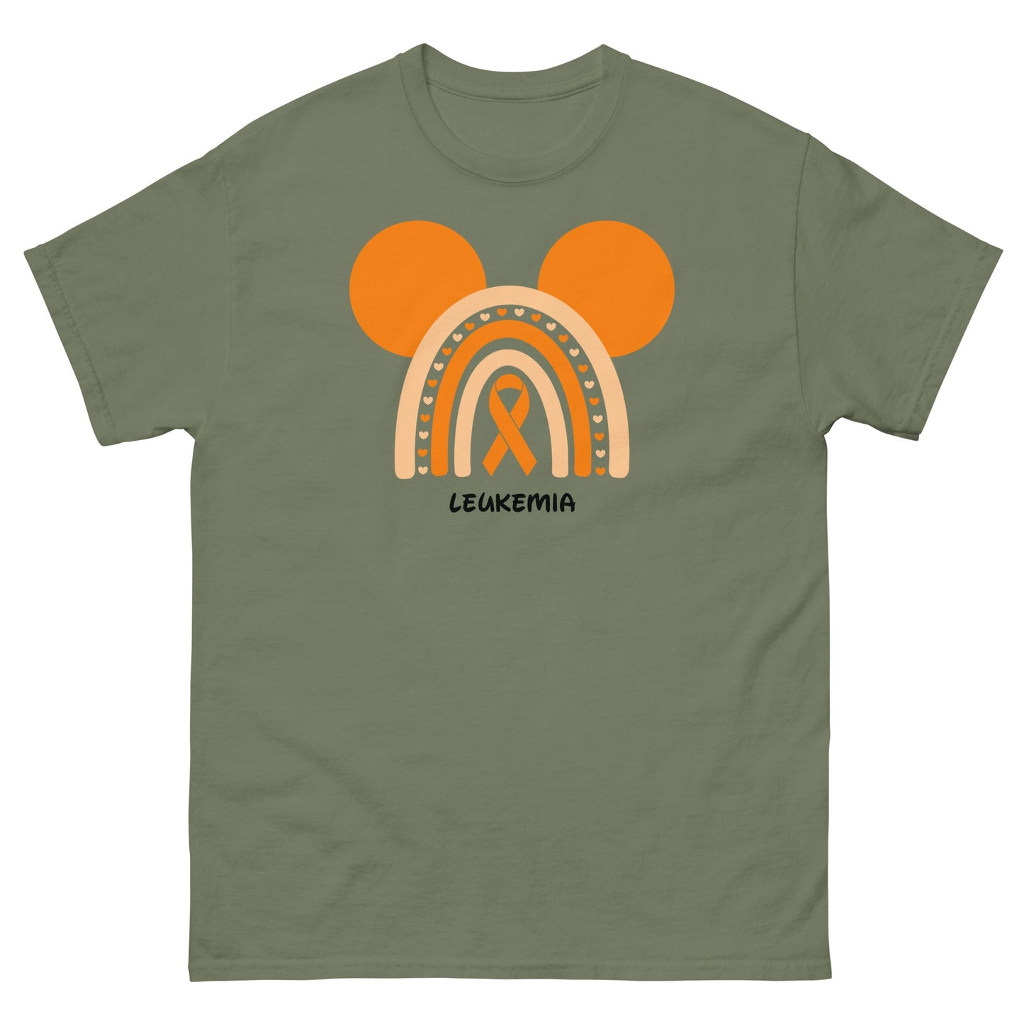 Leukemia Rainbow Mouse Tee - JohnVsGBMMilitary GreenS