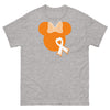 Leukemia Solid Orange Bow Tee - JohnVsGBMSport GreyS