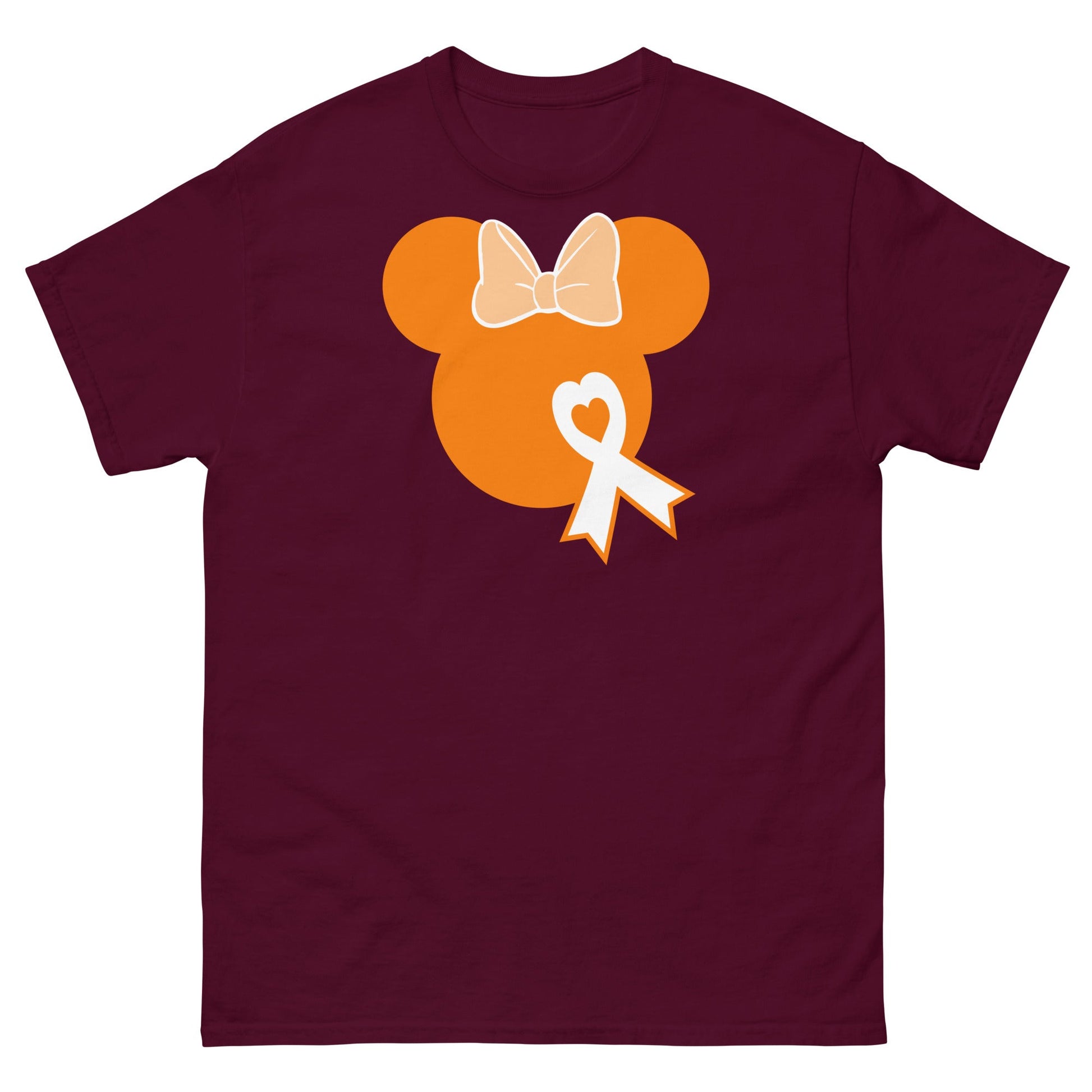 Leukemia Solid Orange Bow Tee - JohnVsGBMMaroonS