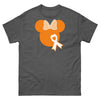 Leukemia Solid Orange Bow Tee - JohnVsGBMDark HeatherS