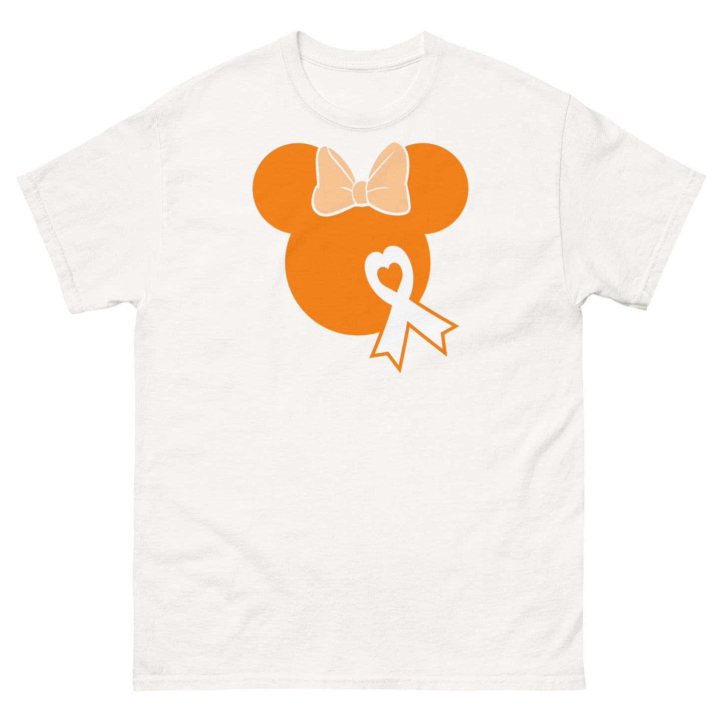 Leukemia Solid Orange Bow Tee - JohnVsGBMWhiteS