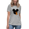 Leukemia Solid w/ bow Mouse Tee - JohnVsGBMAthletic HeatherS