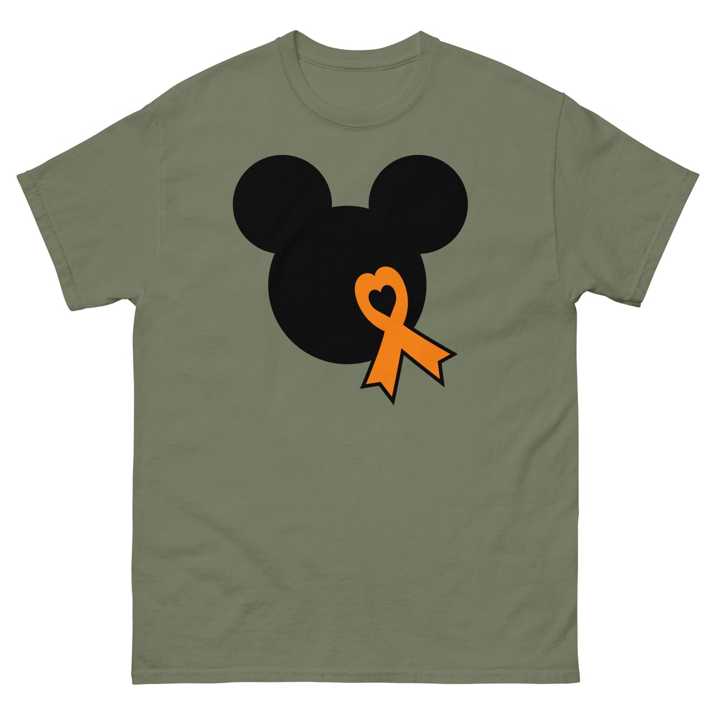 Leukemia Solid w/ bow Mouse Tee - JohnVsGBMMilitary GreenS