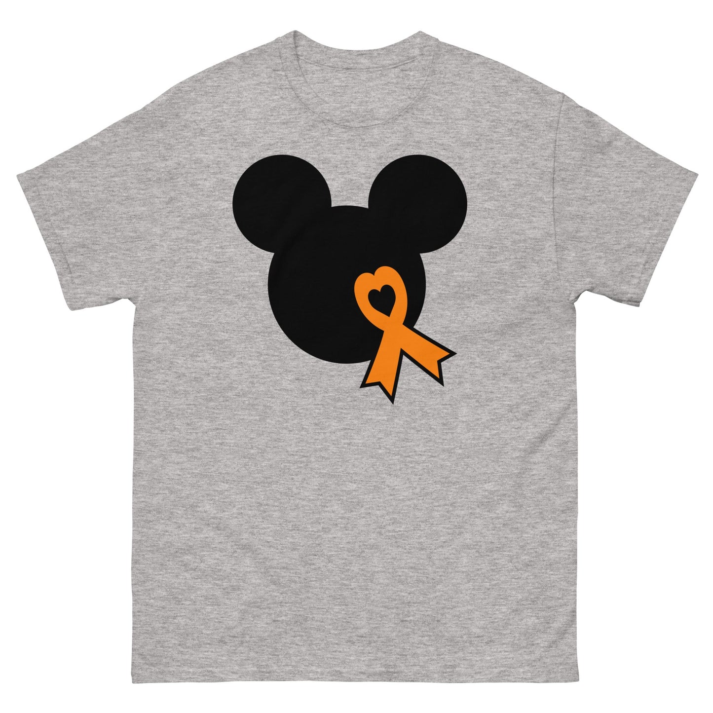 Leukemia Solid w/ bow Mouse Tee - JohnVsGBMSport GreyS