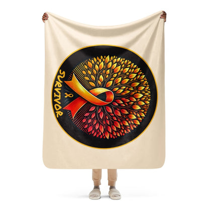 Leukemia Tree Sherpa Blanket - JohnVsGBM50″×60″