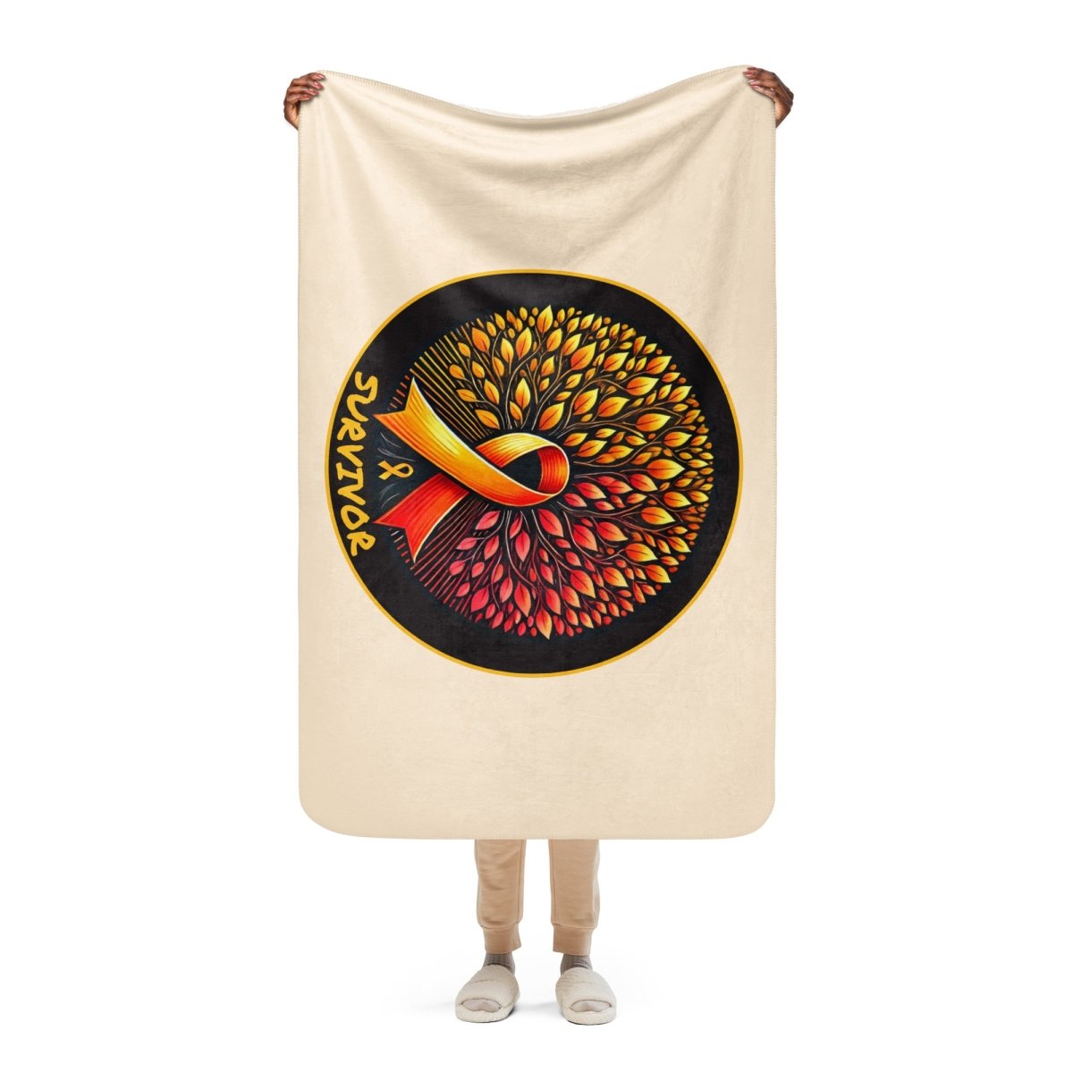 Leukemia Tree Sherpa Blanket - JohnVsGBM37″×57″