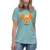 Leukemia Women's Rainbow Bow Tee - JohnVsGBMHeather Blue LagoonS