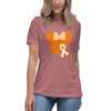 Leukemia Women's Solid Bow Tee - JohnVsGBMHeather MauveS