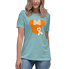 Leukemia Women's Solid Bow Tee - JohnVsGBMHeather Blue LagoonS