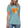 Leukemia Women's Solid Orange Tee - JohnVsGBMHeather Blue LagoonS