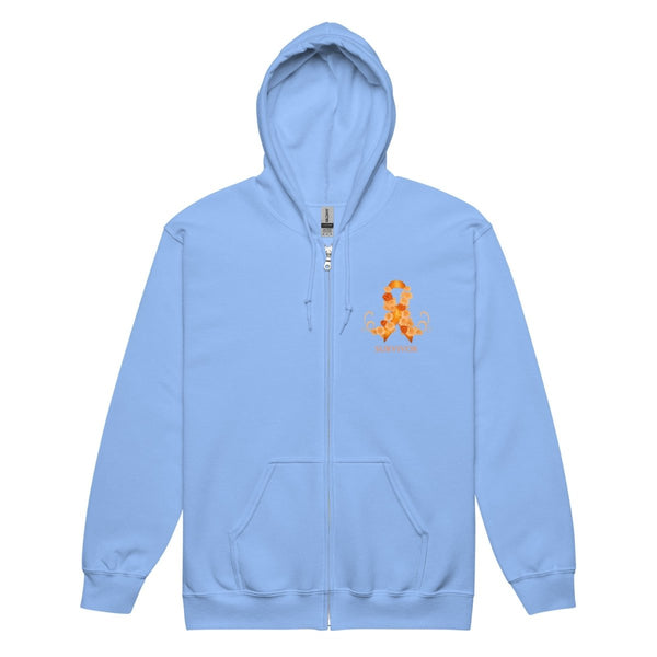 Leukemia Zip Up Survivor Hoodie - JohnVsGBMCarolina BlueS