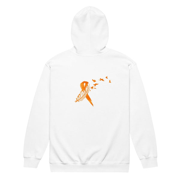 Leukemia Zip Up Survivor Hoodie - JohnVsGBMWhiteS