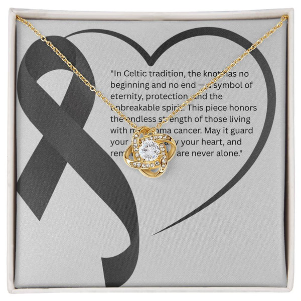 Light Within – Melanoma Knot Pendant - JohnVsGBM18K Yellow Gold FinishStandard Box