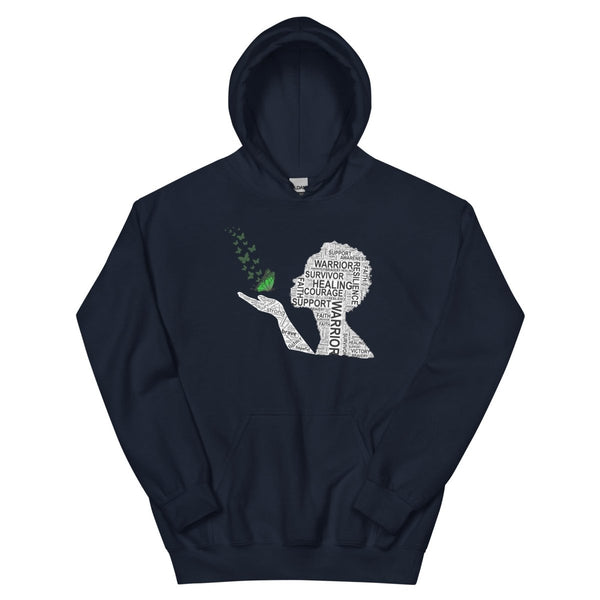 Liver Cancer Butterfly Hoodie - JohnVsGBMNavyS