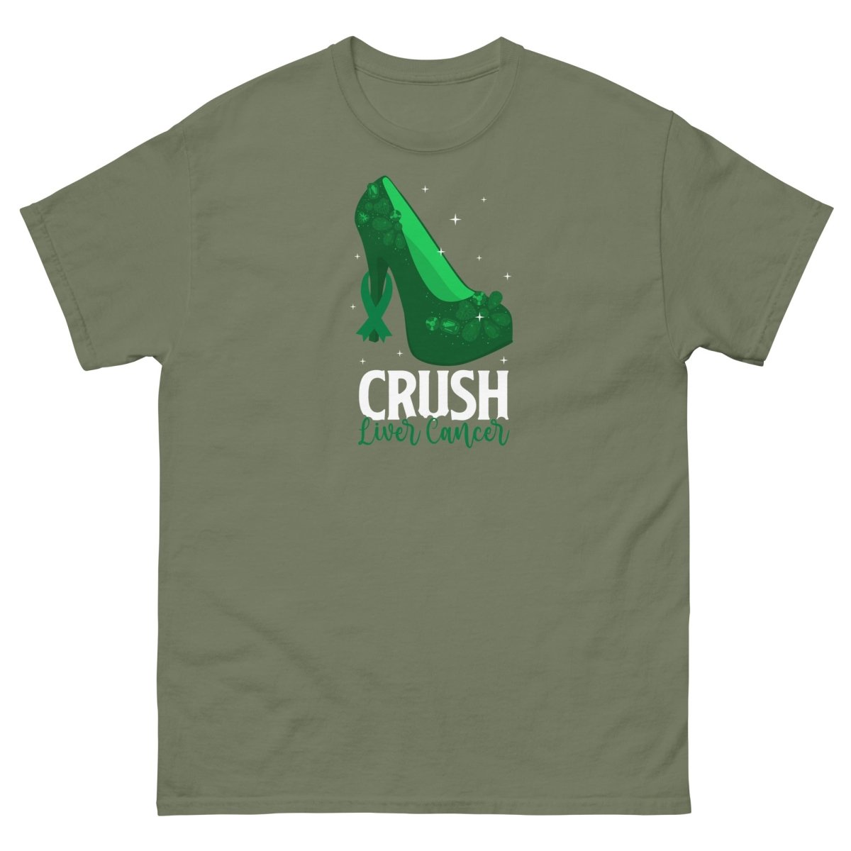 Liver Cancer Crush Tee - JohnVsGBMMilitary GreenS